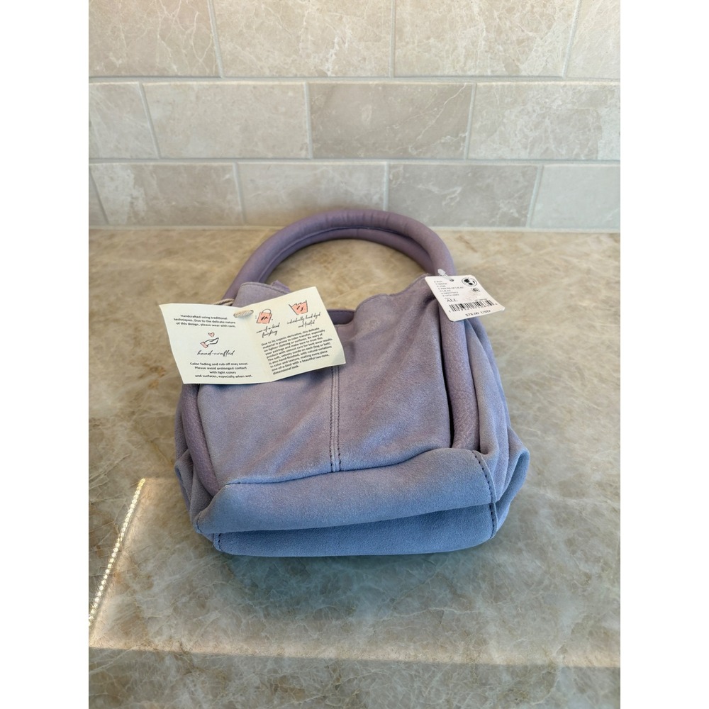 Free People Barlow Suede Leather Bucket Bag Lilac Purple 102165511 NWT - Picture 9 of 10